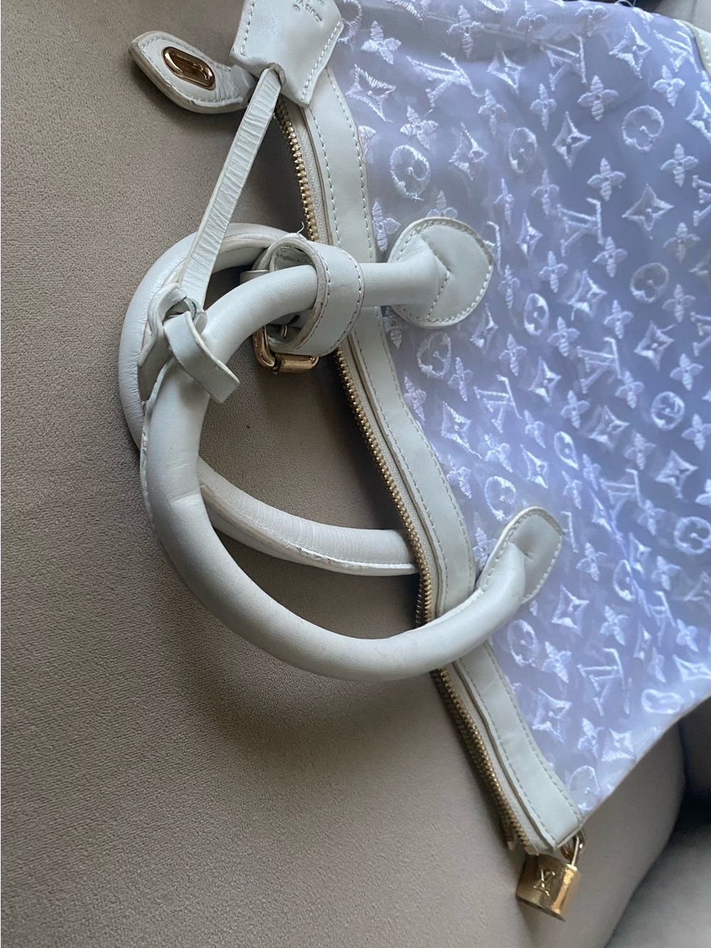 Sheer Monogram Locking Tote - Picture 2 of 5